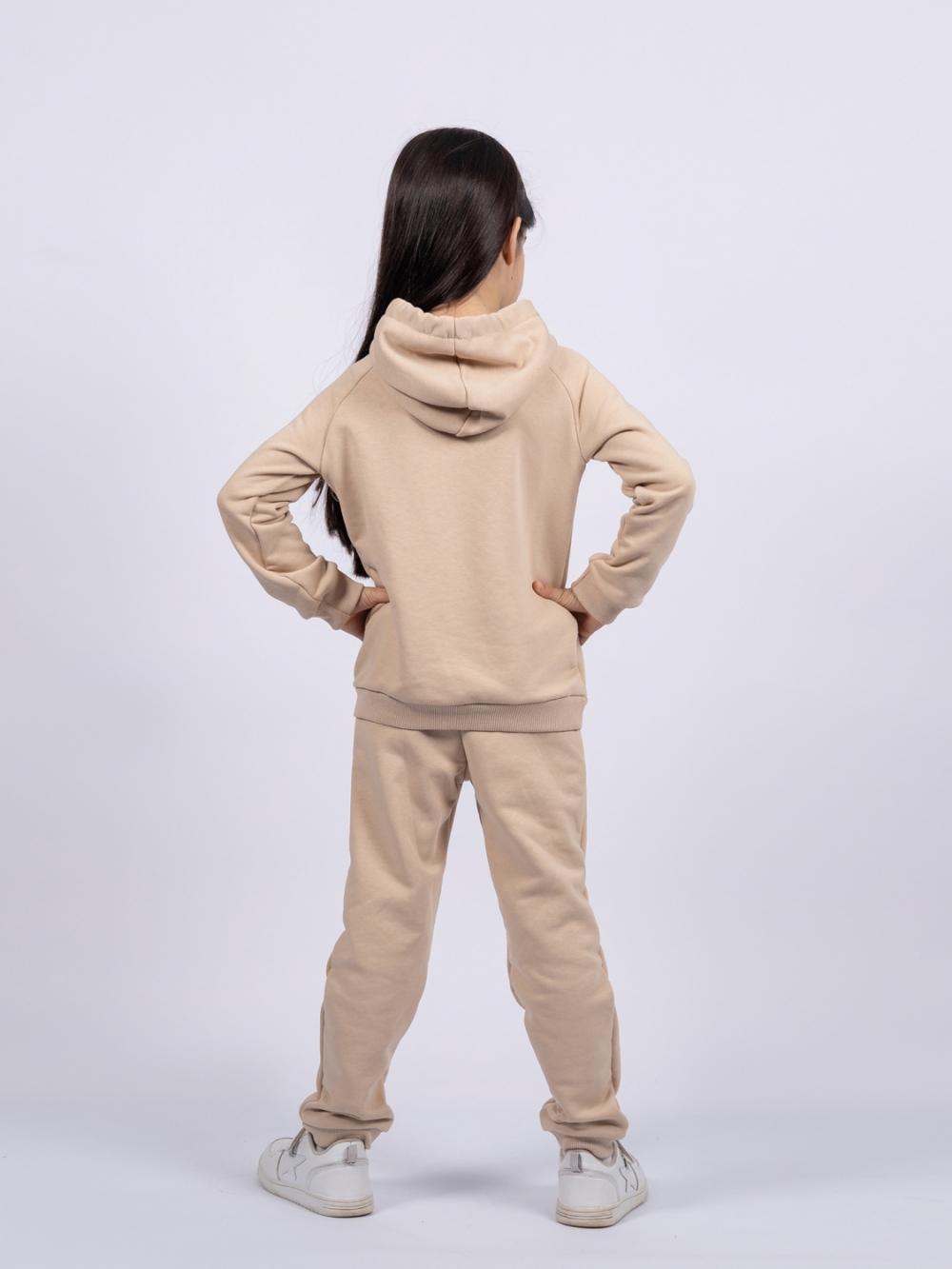 311-КП. Свитшот с капюшоном + Штаны, хлопок 65%, 35% ПЭ, 3-х нитка ( без начеса) капучино 98,104,110,116